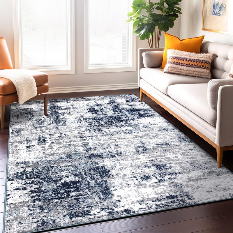 Rugshop Rugshop Distressed Abstract Area Rug 710 x 10 Blue