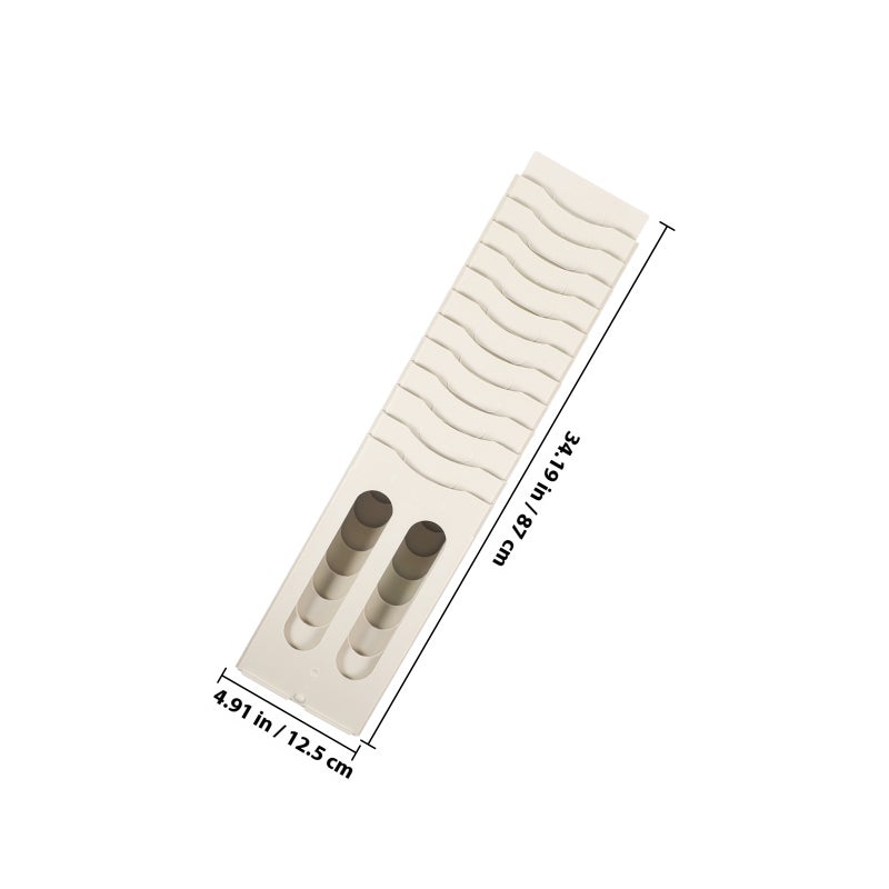 Wall Mount Time Cards Holder Time Cards Rack for Office Warehouse Retractable Time Cards Rack - Image 2