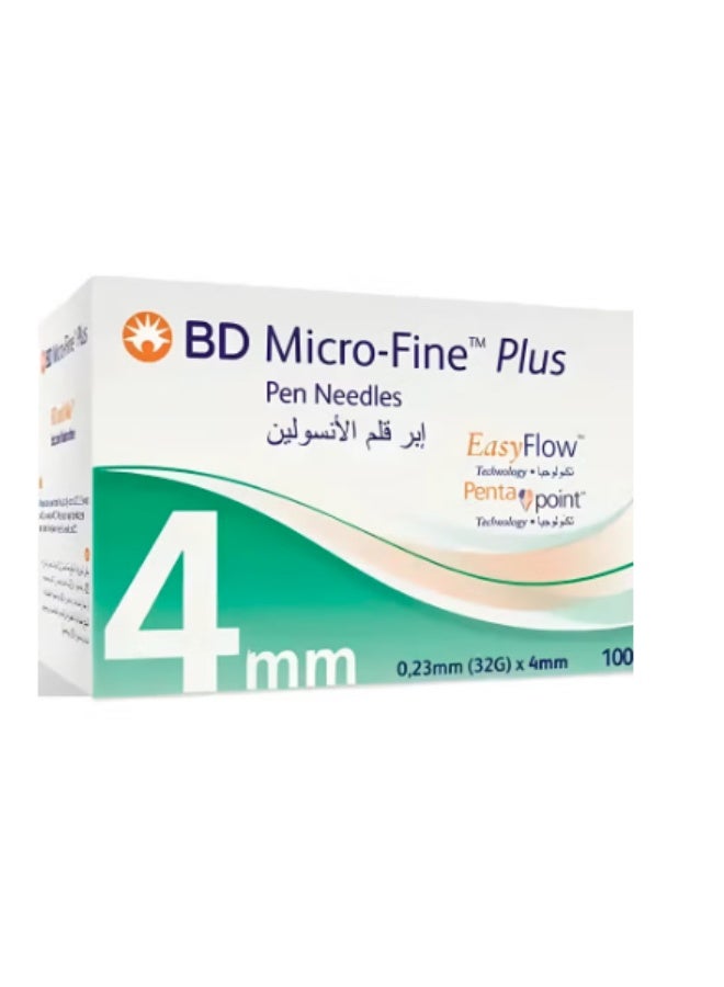 BD PD Micro Insulin Pen Needles 4mm 100 Pieces 2 Boxes