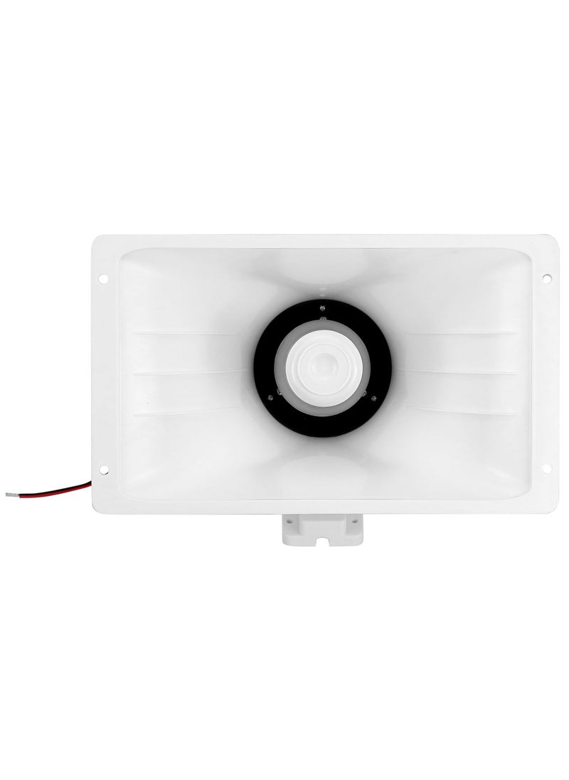 QWORK QWORK Power Horn Speaker, 100W 8 Ohms Indoor/Outdoor PA Speaker, White  - Image 2