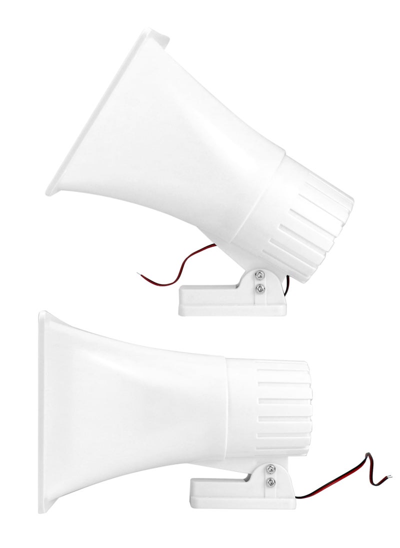 QWORK QWORK Power Horn Speaker, 100W 8 Ohms Indoor/Outdoor PA Speaker, White  - Image 3
