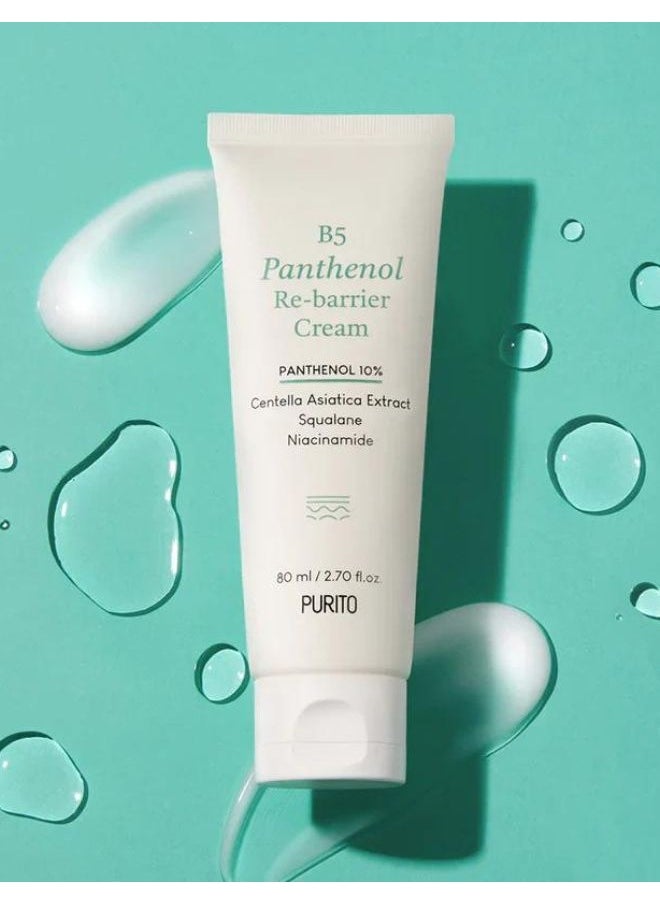 PURITO - B5 Panthenol Re-barrier Cream 80ml, Rich Moisturizing Cream - Image 1