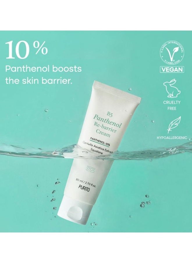 PURITO - B5 Panthenol Re-barrier Cream 80ml, Rich Moisturizing Cream - Image 1