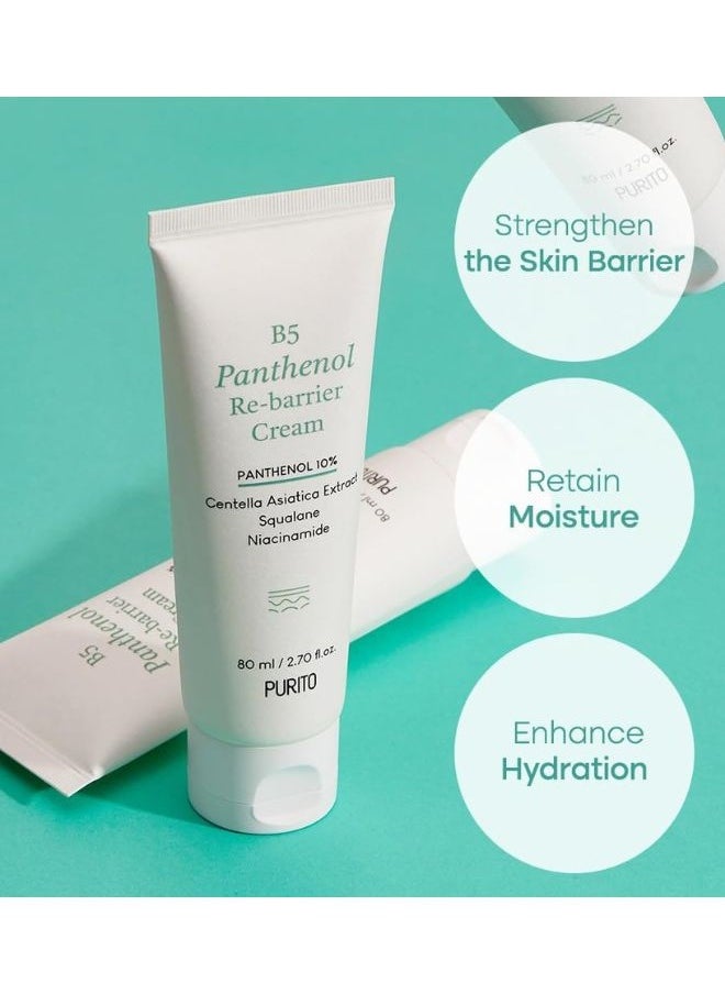 PURITO - B5 Panthenol Re-barrier Cream 80ml, Rich Moisturizing Cream - Image 1
