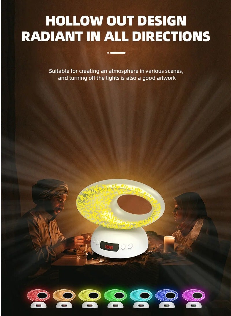 BICCHOO Quran Speaker,LED Quran Speaker, Digital Time Display, Azan Clock, App and Remote Control Museum Shape - Image 4