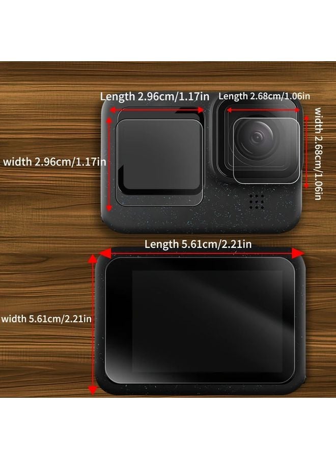 4 مجموعات من واقي الشاشة الزجاجي المقوى لـ GoPro Hero 8 Black المقاوم للخدوش - Image 4
