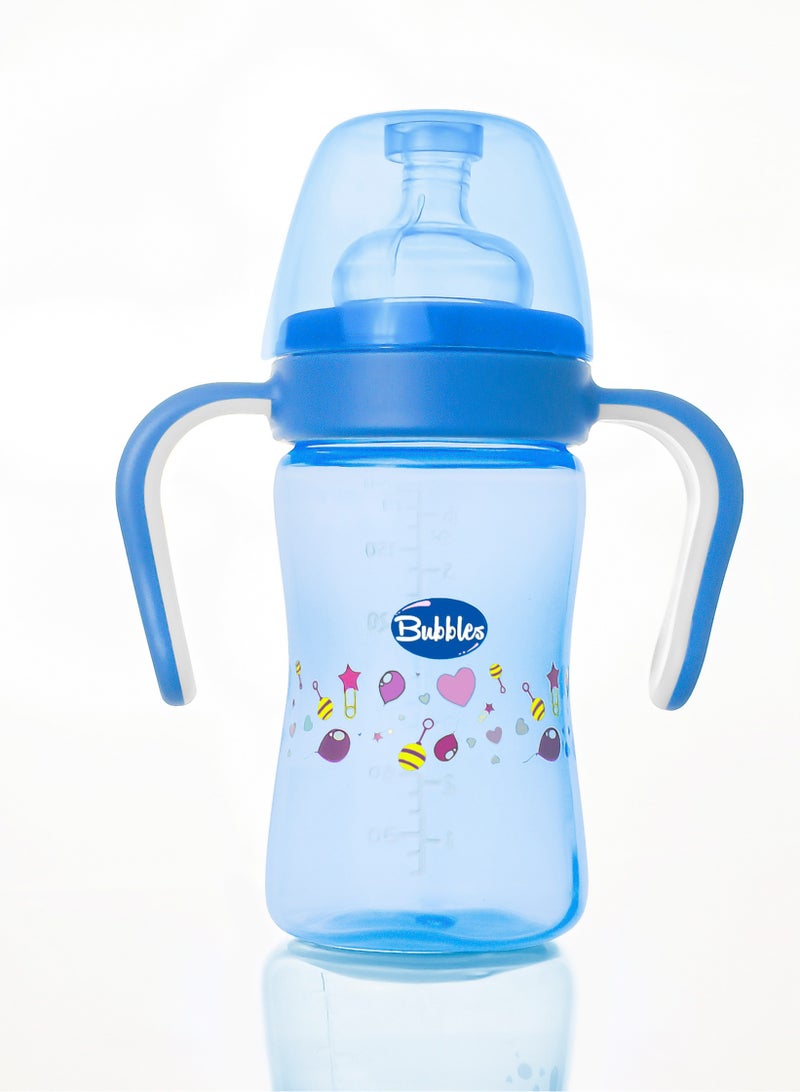 Classic feeding bottle with hand 180ml  Blue