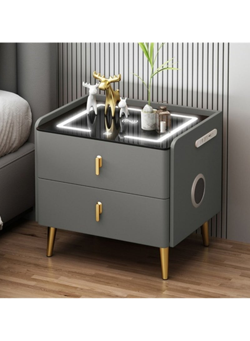 Organized Home Smart Bedside Table Multifunctional Wireless Charging USB Port and Bluetooth Speaker for Home Living Room Bedroom Hotel Office - Image 1