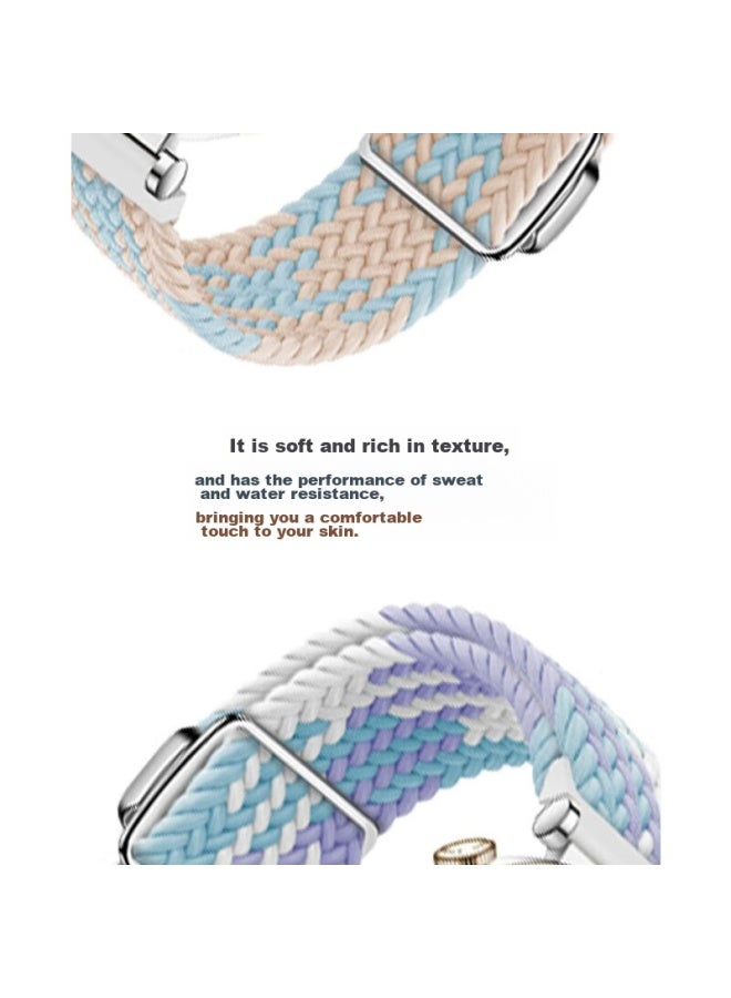 Watchbond Compatible With Huawei Watch Women's Gt5 41mm Braided Gt4 Strap, Purple Magnetic Clasp, Wristband For Smart Sports Watch, 18mm, Breathable Summer Women's Accessory - Image 5