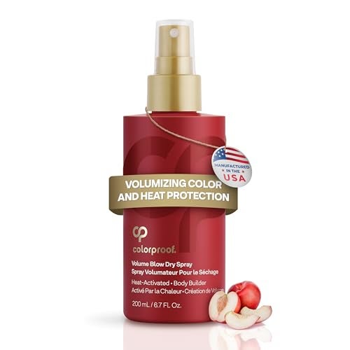 Colorproof Volume Blow Dry Spray Primer 6.7 Fl. Oz. Volumizing Heat Protection Spray for Hair, White Nectarine Scent - Image 1