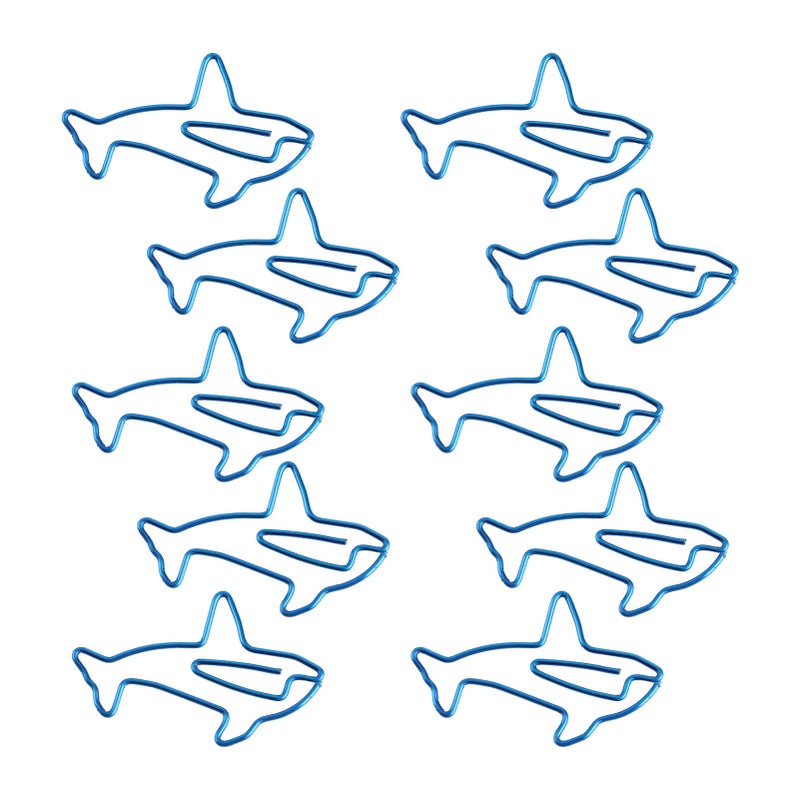 100Pcs Paper Clips Unique Dolphin Shape Lightweight Portable Electroplating Process Metal Paperclip Office Clips - Image 3