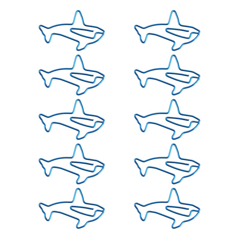 100Pcs Paper Clips Unique Dolphin Shape Lightweight Portable Electroplating Process Metal Paperclip Office Clips - Image 5