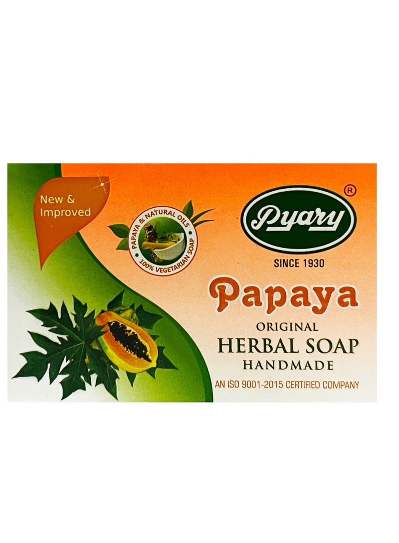 Pyary Pack Of 6 Papaya Original Herbal Soap Handmade - Image 2