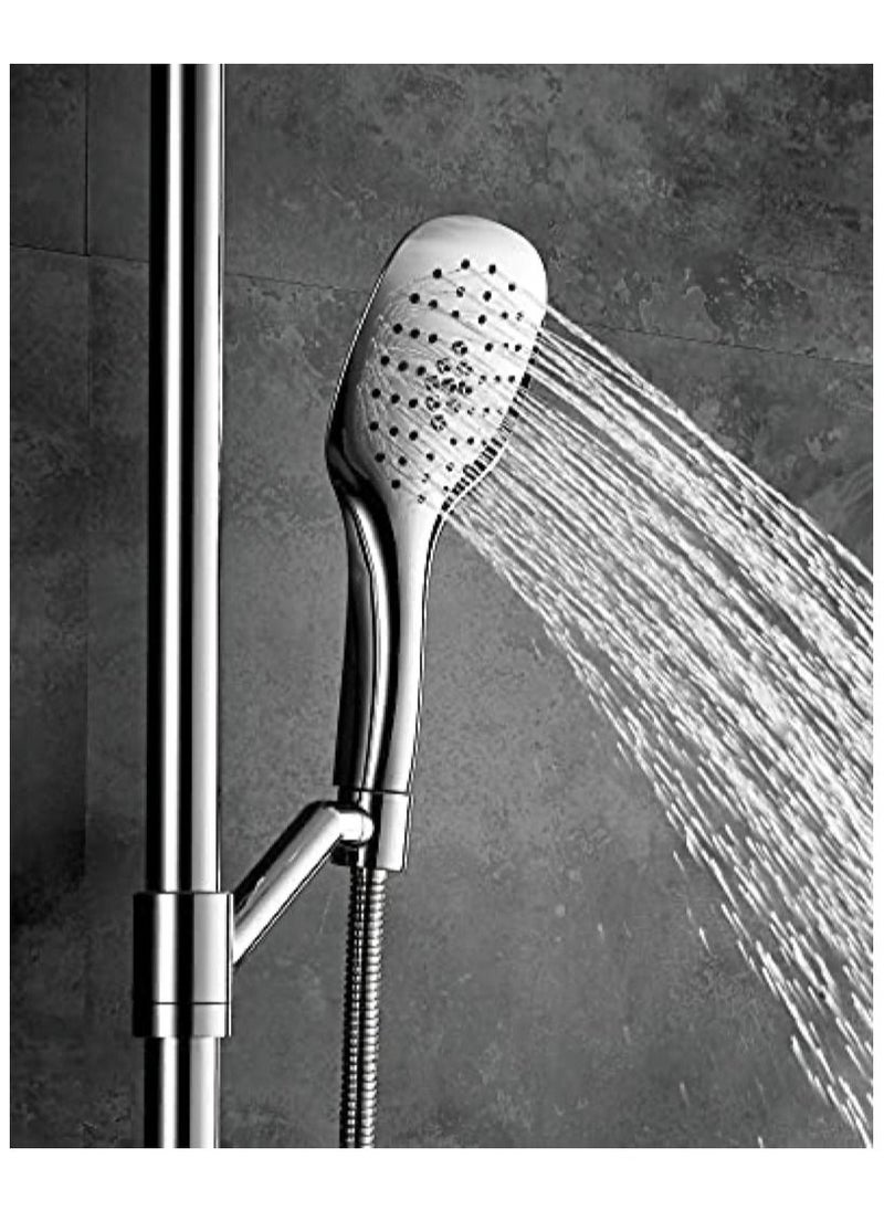 HESANIT HESANIT Elite Shower Column With Hand Shower And Diverter Stainless Steel Brushed - 7002-193SSB  - Image 4