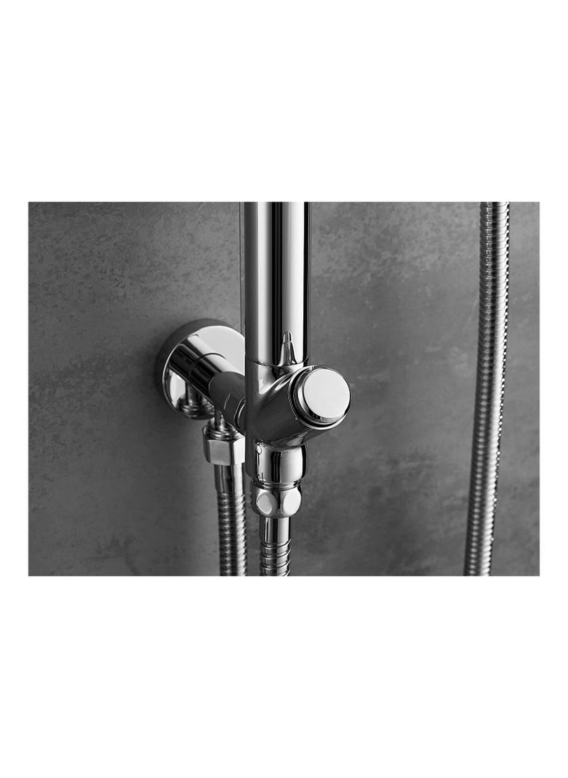 HESANIT HESANIT Elite Shower Column With Hand Shower And Diverter Stainless Steel Brushed - 7002-193SSB  - Image 5