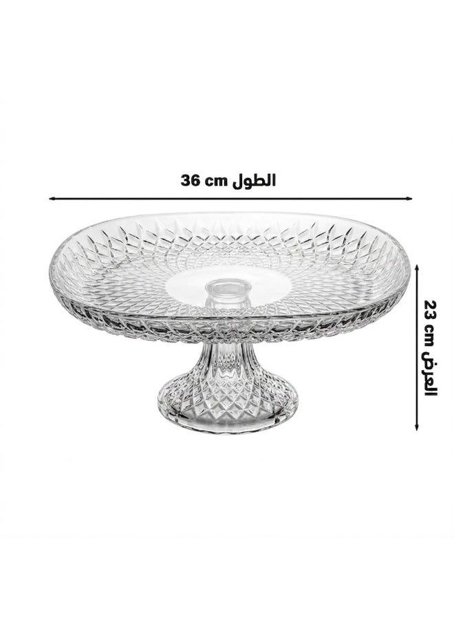 luxury A high-quality fruit serving platter with a contoured base, suitable for events and parties. Dimensions: 23 cm x 36 cm - Image 2