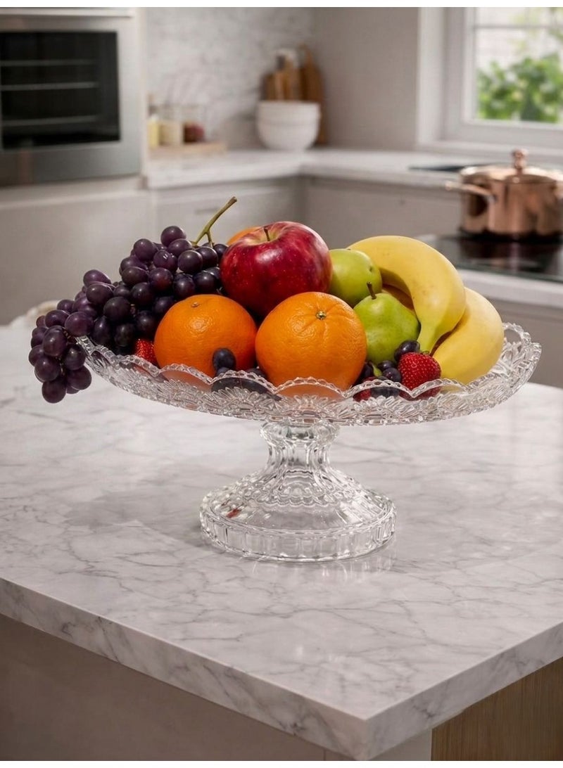 luxury A high-quality fruit serving platter with a contoured base, suitable for events and parties. Dimensions: 23 cm x 36 cm - Image 1
