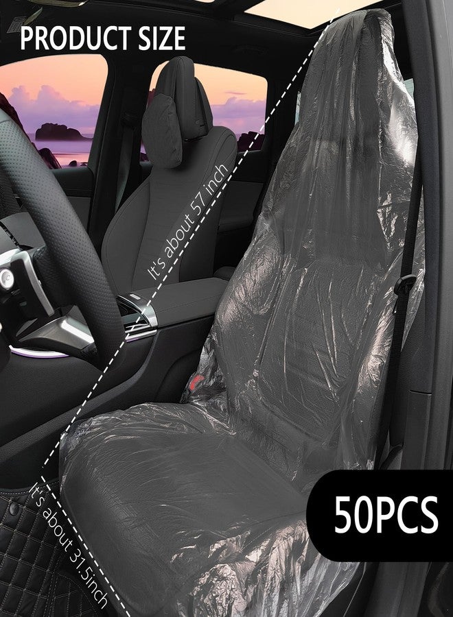 carleef 50PCS Disposable Car Seat Covers Provide Temporary Protection,Plastic Seat Covers for Cars Keep Car Interior Tidy,Universal Car Accessories & Car Seat Protector for Most Cars - Image 2