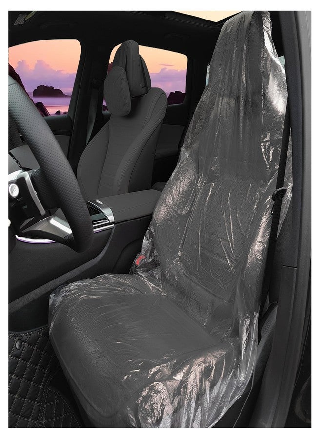 carleef 50PCS Disposable Car Seat Covers Provide Temporary Protection,Plastic Seat Covers for Cars Keep Car Interior Tidy,Universal Car Accessories & Car Seat Protector for Most Cars