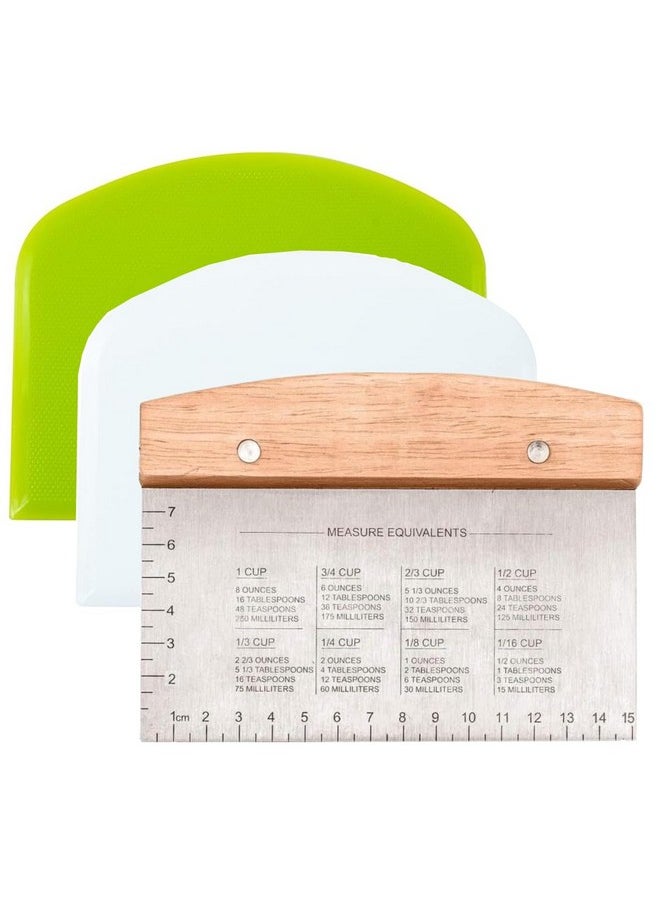 Boorika Premium Stainless Steel Dough Cutter and Scraper - Versatile Kitchen Utensil for Bread, Pizza, and Flat Top Griddles - Commercial Grade Bench Scraper and Chopper  - Image 1