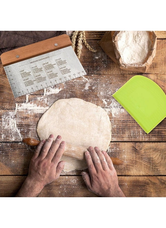 Boorika Premium Stainless Steel Dough Cutter and Scraper - Versatile Kitchen Utensil for Bread, Pizza, and Flat Top Griddles - Commercial Grade Bench Scraper and Chopper  - Image 5