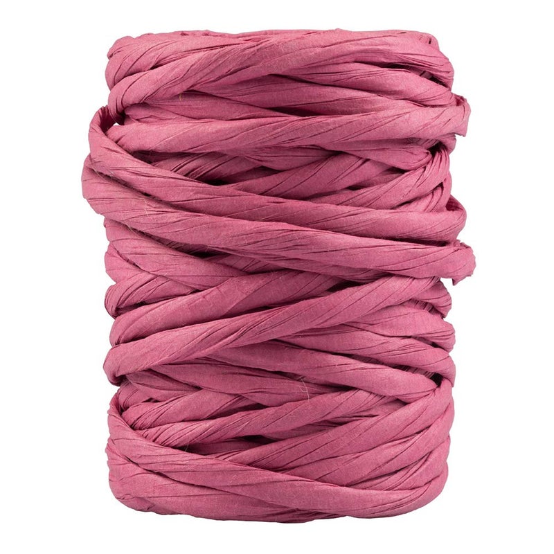 JAM Paper® Twisted Kraft Ribbon - 3/8" Wide x 25 Yards - Pink - Rolls Sold Individually - Image 2