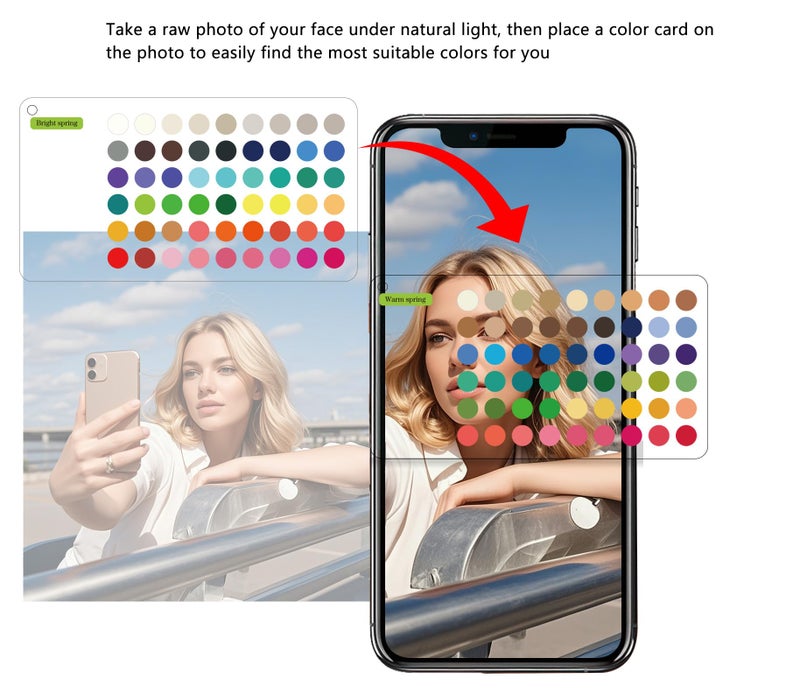 Zynoro Seasonal Color Selection Cards,6 Pack Card Set for Perfect Color Matching and Fashion Advice,54 Reference Colors per Season,Ideal Gift for Friends - Image 3