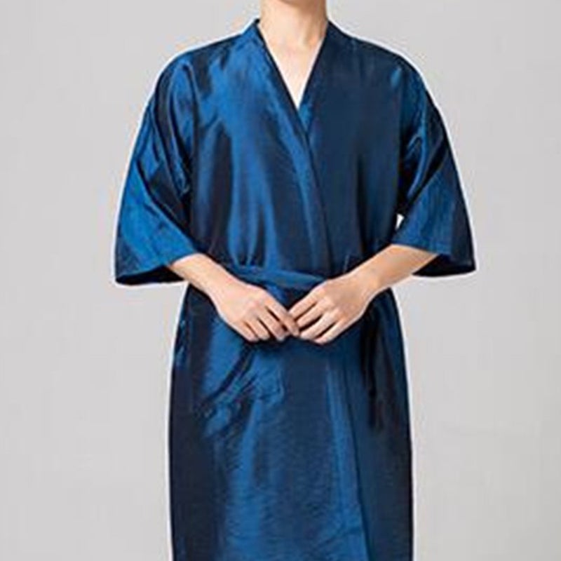 Barber Apron Hair Cutting Apron Hair Dyeing Apron Clothes Protective Apron Blue - Image 3