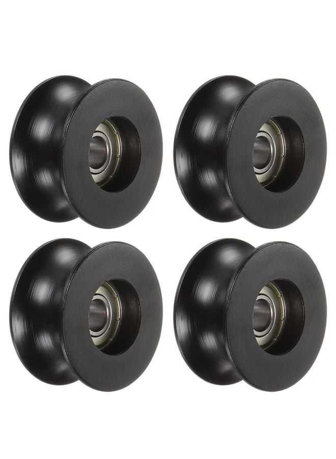 4pcs U Type Groove Pulley Nylon Guide Roller Wheel 8x40x20mm Rolling Bearing - Image 1