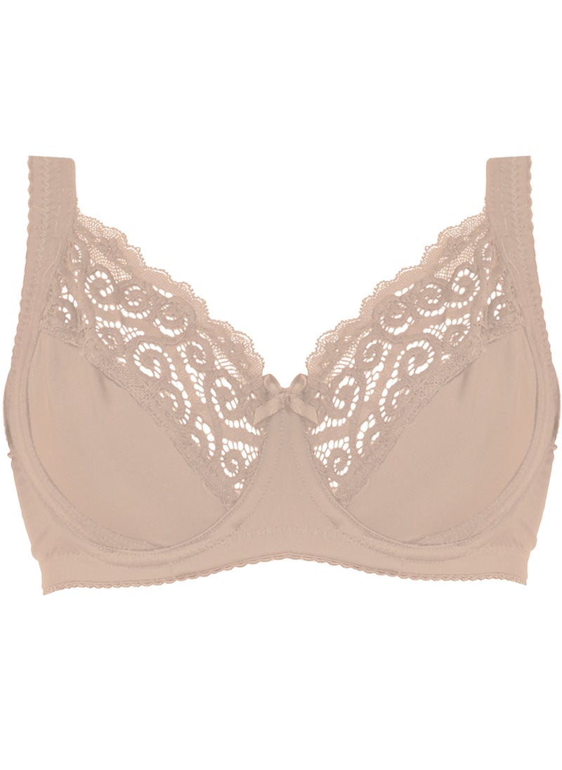 Supportive everyday lace bra Featured with a D cup.