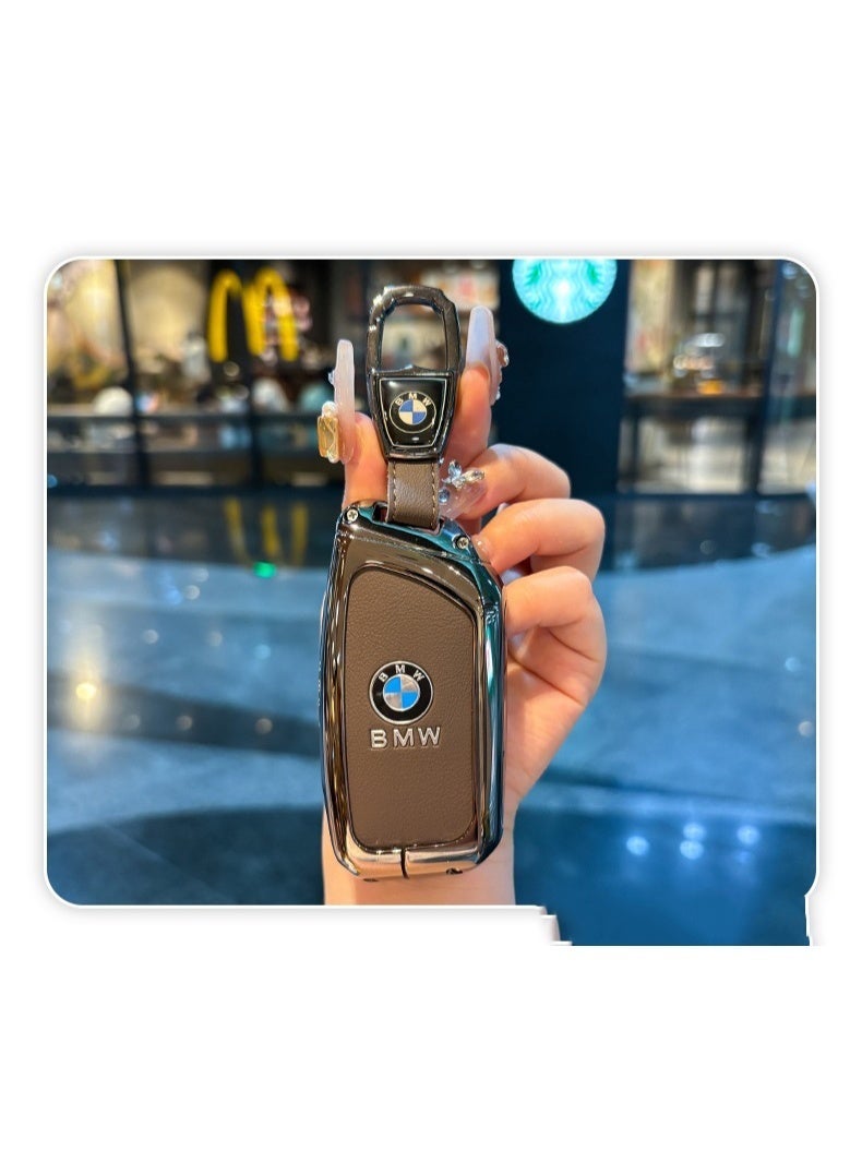 BMW Premium BMW Key Cover Shell for 3 Series 5 Series 7 Series X1 X5 X7 530li 525li - Red Leather Rope Buckle - Image 2