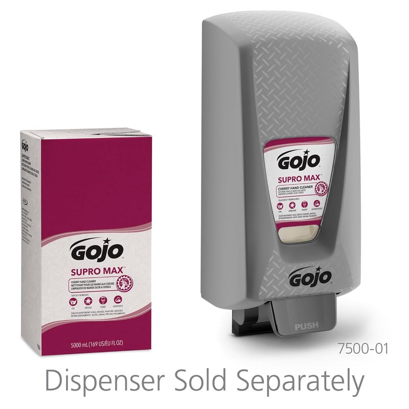 Gojo SUPRO MAX Cherry Hand Cleaner Cherry Fragrance, 5000 mL Heavy Duty Hand Cleaner Refill PRO TDX Touch-Free Dispenser (Pack of 2) - 7582-02 - Image 3