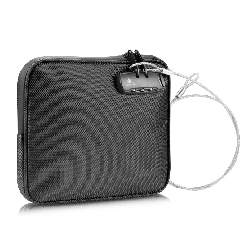 KOSMCCO Beach Locking Bag 9x75 Inch Portable Safe for Phone Wallet Keys AntiTheft Locking Travel Pouch for Pool Vacation Black - Image 2
