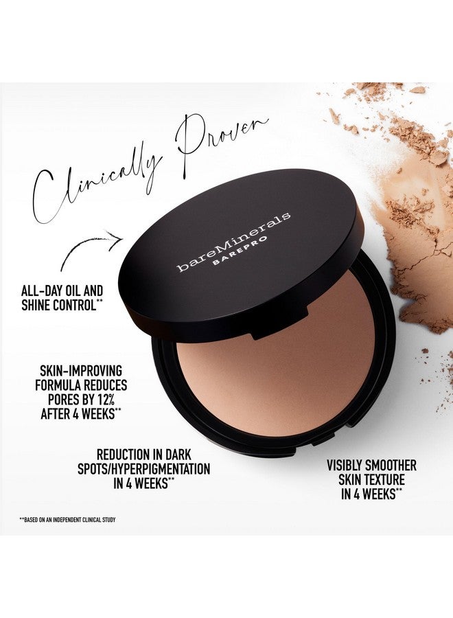 bareMinerals Barepro 24HR Skin-Perfecting Powder Foundation, Matte Pressed Powder Foundation Full Coverage with Plant-Based Squalene, Oil Control, Vegan - Light 25 Cool - Image 3