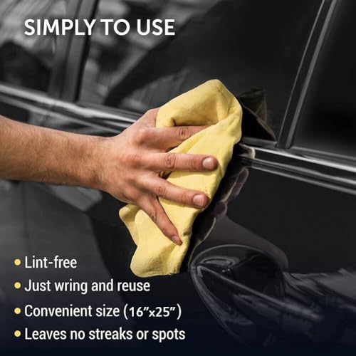 Automaze Dotted Premium PVA Chamois Leather Cloth Super Absorbent for Dry & Wet Cleaning & Washing Vehicle, Household Usage Cloth (Big Size, Pack of 1) - Image 4