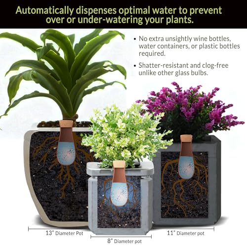 SmartiLiving Ollas (Set of 4) | 12oz Terracotta Plant Watering Globes - Self Watering Planter Insert - Automatic Plant Watering Devices | Vacation Watering Pots for Indoor & Outdoor Plants - Image 2
