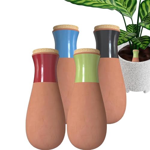 SmartiLiving Ollas (Set of 4) | 12oz Terracotta Plant Watering Globes - Self Watering Planter Insert - Automatic Plant Watering Devices | Vacation Watering Pots for Indoor & Outdoor Plants - Image 1