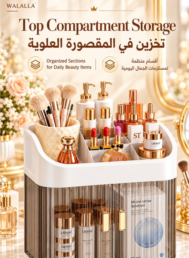 WALALLA Large Capacity Storage Box for Cosmetics Makeup Drawer Organizer Jewelry Nail Polish Makeup Container Desktop Cosmetic Storage Box for Bedroom - Image 5