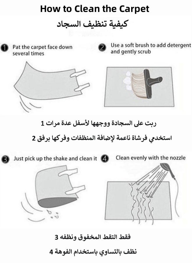 Optico Modern Abstract Area Rug, 120 x 160cm Large Mat Carpet Boho Style Rug Washable Floor Mat Runner Soft Touch Carpet Printed Floor Carpet Low Pile Indoor Mat Non-Slip Modern Carpet for Living Room, Dining Room, Indoor, Kids Playroom - Image 4