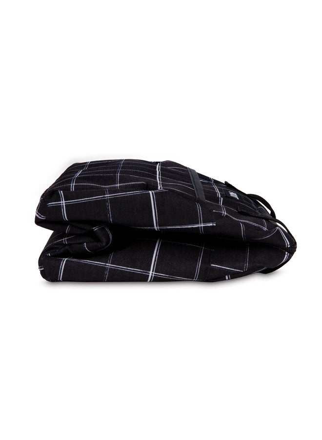 PackIt Freezable Hampton Lunch Bag, Black Grid, Built with EcoFreeze Technology, Collapsible, Reusable, Zip Closure with Front Pocket and Shoulder Straps, Perfect for Tweens and Adults - Image 4