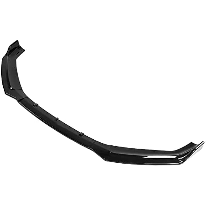 POENVFPO 3Pcs Car Modified Front Bumper Canard Lip Splitter Deflector Guard ABS Plastic Fins Body Spoiler Shovels Black Carbon Fiber Style for S-Line B9 2017 2018 (Glossy Black) - Image 1