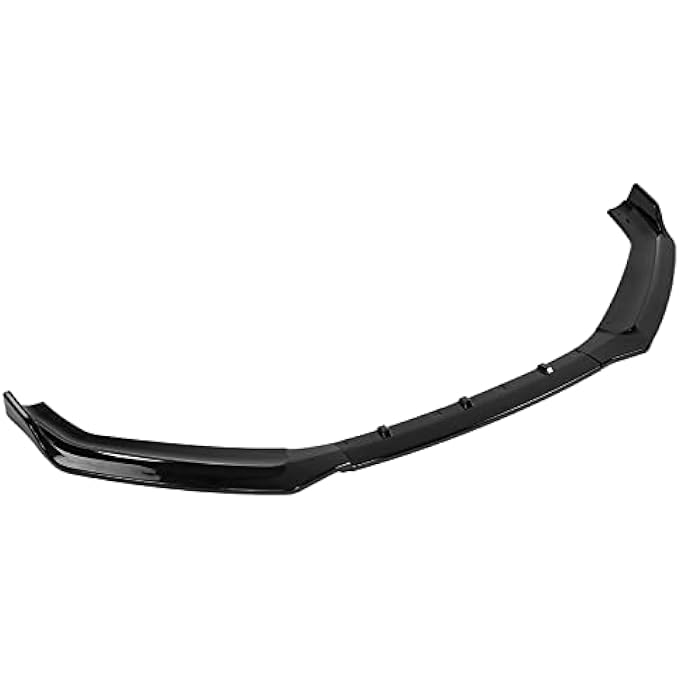 POENVFPO 3Pcs Car Modified Front Bumper Canard Lip Splitter Deflector Guard ABS Plastic Fins Body Spoiler Shovels Black Carbon Fiber Style for S-Line B9 2017 2018 (Glossy Black) - Image 4