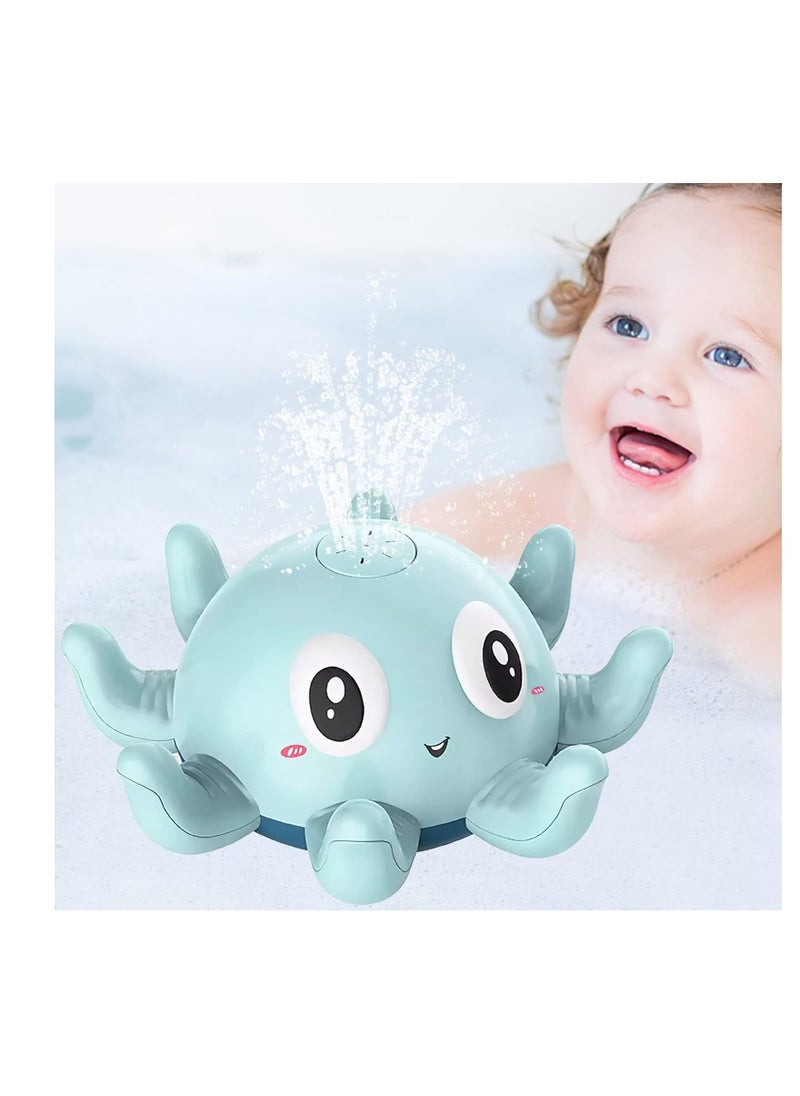Generic - Baby Bath Toy With Light, Octopus Bath Toy From 1 To 2 Years Automatic Induction Spray Water Toy, Gifts For Children Toddlers (Blue) - Image 1