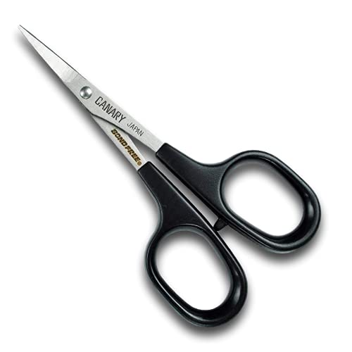 CANARY Japanese Mini Craft Scissors 4" Curved Blade [Extra Non-Stick], Small Detail Scissors for Paper Crafting, Fabric Cutting, Art Crafts, Made in JAPAN - Image 1