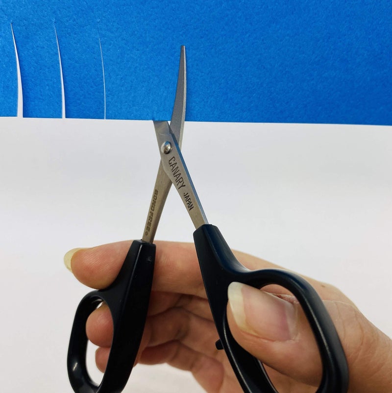 CANARY Japanese Mini Craft Scissors 4" Curved Blade [Extra Non-Stick], Small Detail Scissors for Paper Crafting, Fabric Cutting, Art Crafts, Made in JAPAN - Image 5