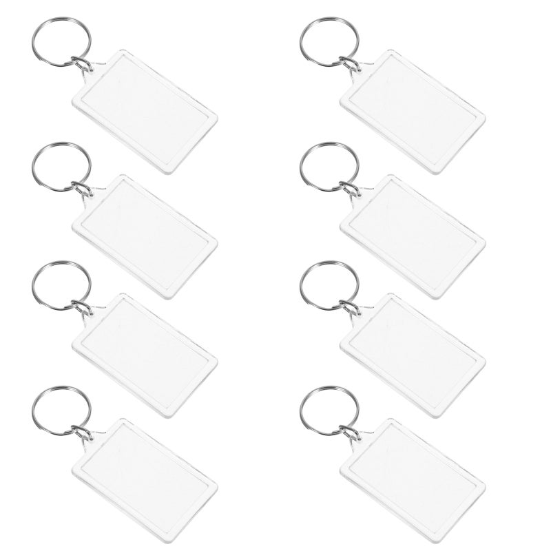 16pcs Photo Frame Key Clear Blank Picture Frame Key Chain - Image 3