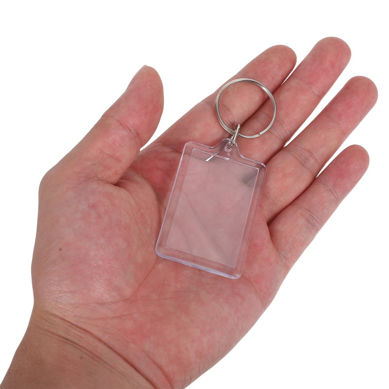 16pcs Photo Frame Key Clear Blank Picture Frame Key Chain - Image 2