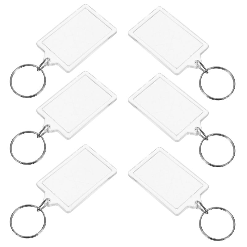 16pcs Photo Frame Key Clear Blank Picture Frame Key Chain - Image 4