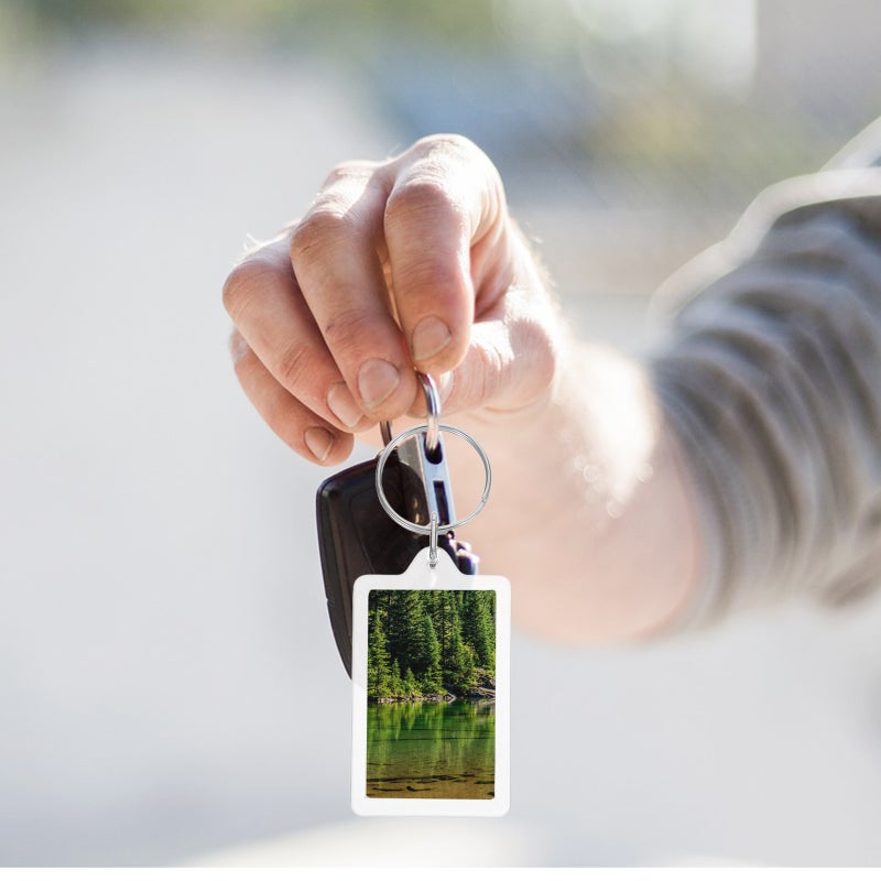 16pcs Photo Frame Key Clear Blank Picture Frame Key Chain - Image 5