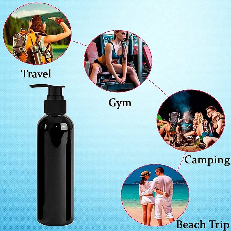 PHARCOS 120ML Empty Bottle Hand wash sanitizer Pump Bottle for Home Bathroom Office Toilet Pack of 2 Black - Image 5